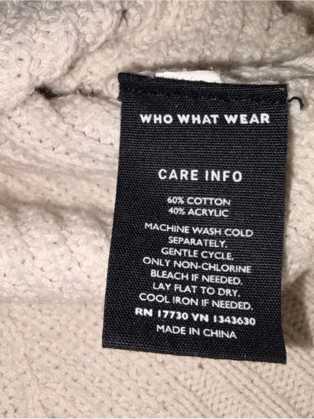Who What Wear Cream Crochet Collar Cardigan Medium Cottagecore Grandpa Chic - Picture 4 of 5